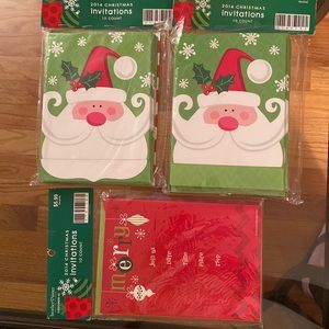 New Christmas Invitations with Envelopes (3 packages - 30 cards)